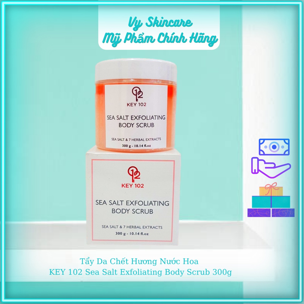 Tẩy Da Chết Hương Nước Hoa KEY 102 - Sea Salt Exfoliating Body Scrub 300g