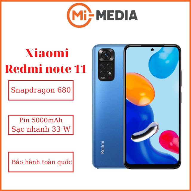 Điện thoại xiaomi Redmi Note 11 chính hãng bảo hành toàn quốc