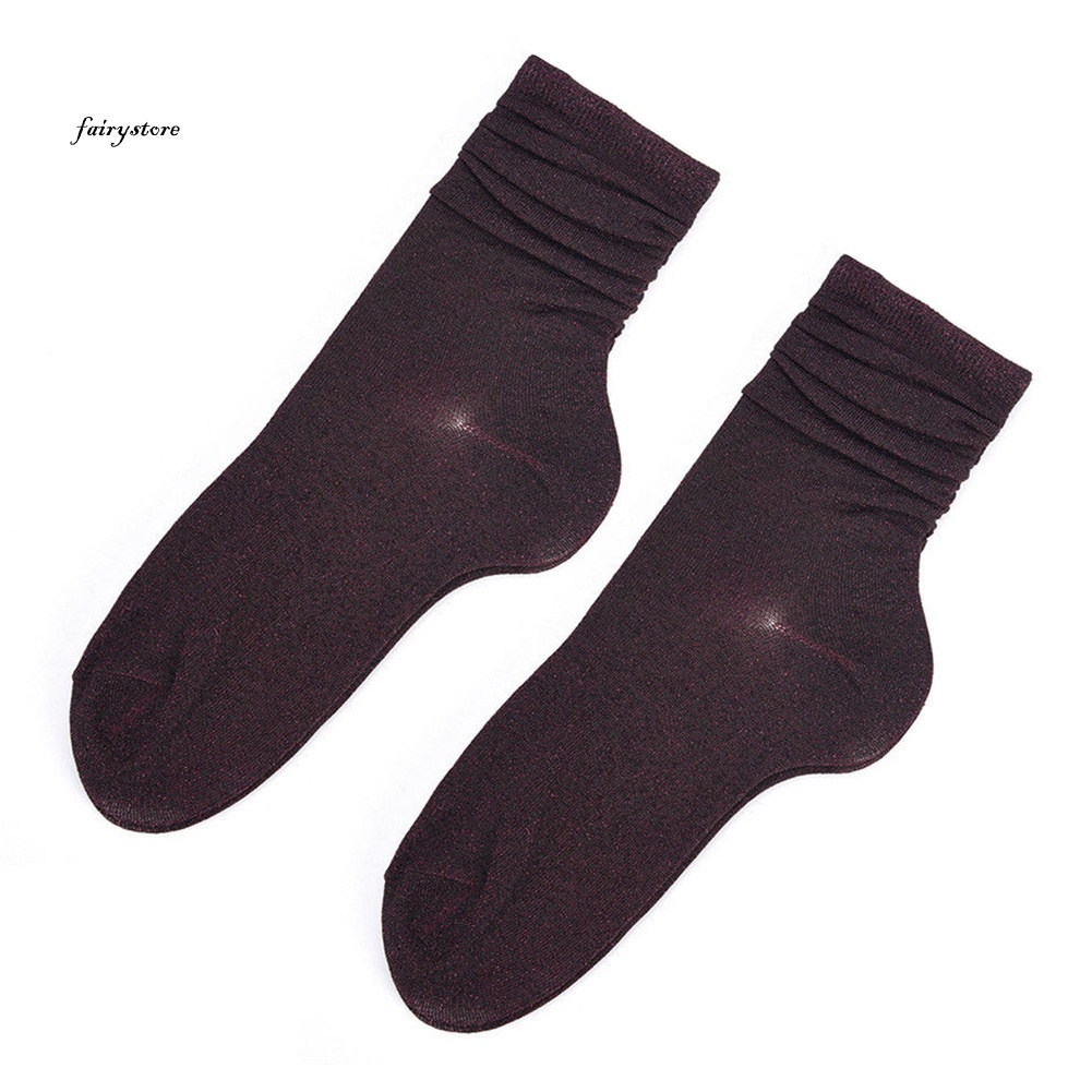 Vớ Màu Trơn Đính Kim Tuyến Lấp Lánh Thời Trang Thu Đông Cho Nữ