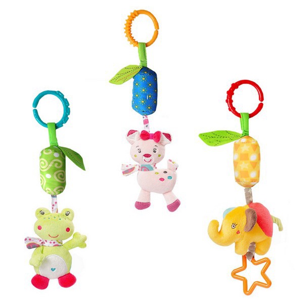 Đồ chơi thú bông có vòng treo xe đẩy cho bé