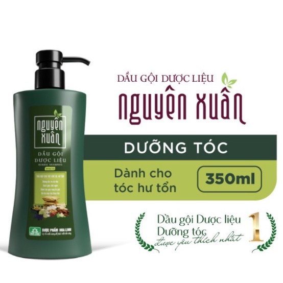 Dầu Gội Dược Liệu Nguyên Xuân Xanh Chai 350ml - Dưỡng Tóc