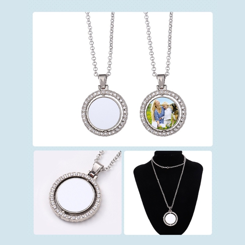 Flgo Vòng cổ Mặt Hình Tròn / Chữ Nhật / Trái Tim Kèm Đĩa Thăng Hoa