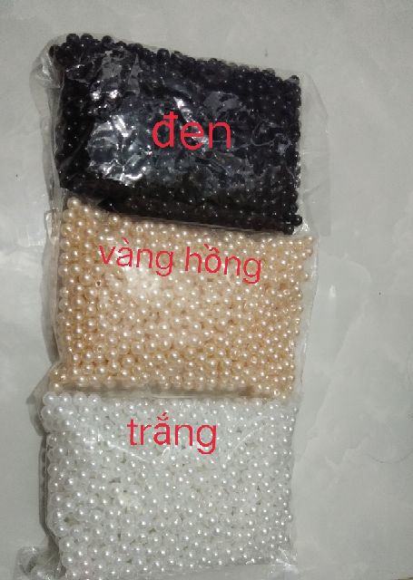 Hạt cườm,hạt bẹt 6li,8 li bịch 100g