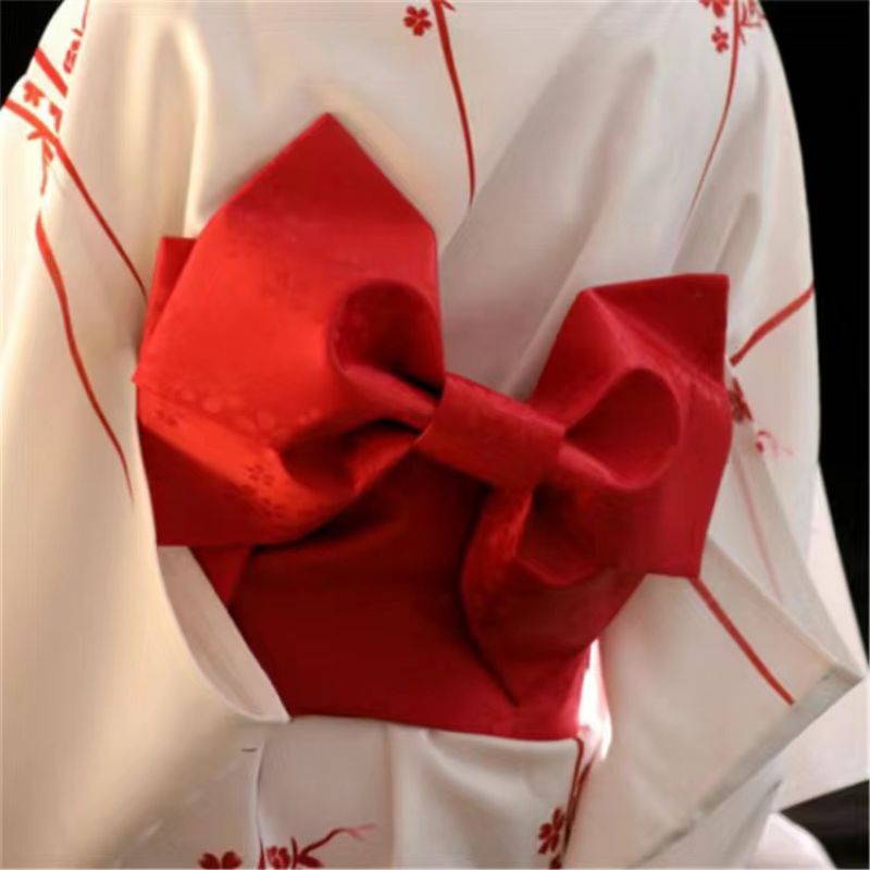 Thắt lưng hoạ tiết hoa, thắt nơ phong cách Nhật Bản Tsukuri Obi Yukata