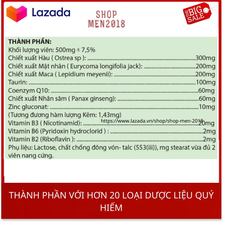 Bổ thận tráng dương nam BIG JIM Tăng cường sinh lý nam keoas dài thời gian quan hệ che tên hsd 2023 | BigBuy360 - bigbuy360.vn