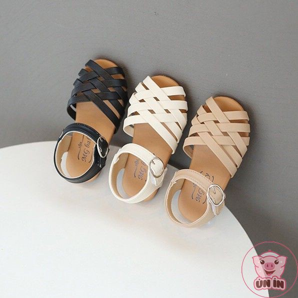 Dép cho bé gái - Giày sandal quai đan chéo chắc chắn da PU siêu mềm hàng chính hãng MG Baby cho bé V285