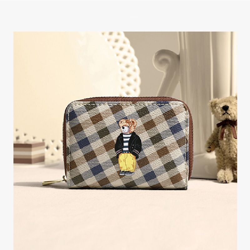 Ví Ngắn Đựng Thẻ 20% Có Khóa Kéo In Hình Gấu Pooh Dễ Thương Thời Trang 2022 Cho Nữ Sm