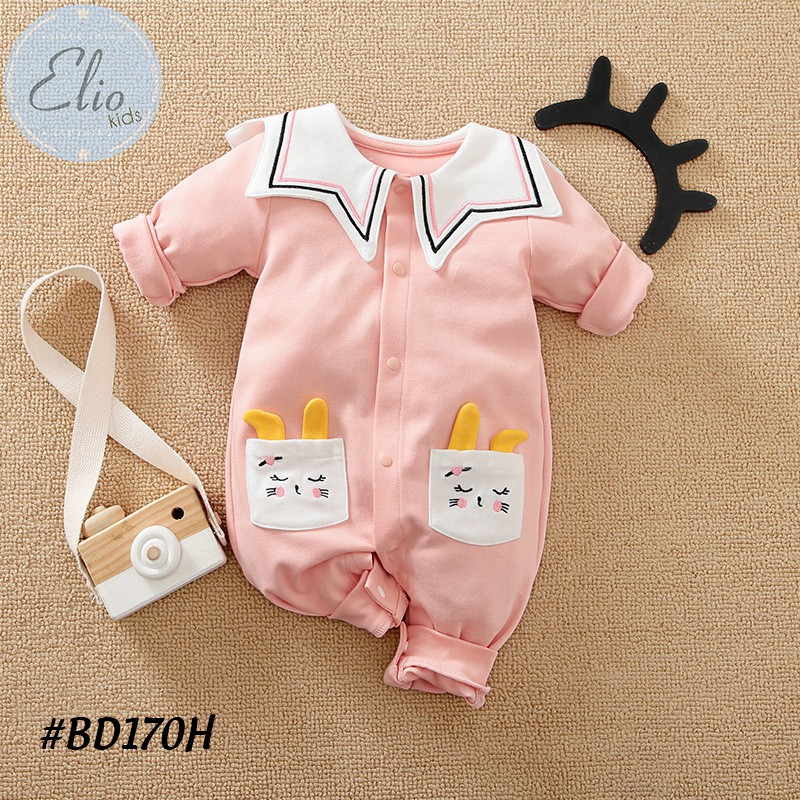 Bodysuit bé sơ sinh, áo sơ sinh cho bé từ 1 tháng đến 1 tuổi kiểu dáng đáng yêu chất liệu cotton 100% cao cấp  BD170