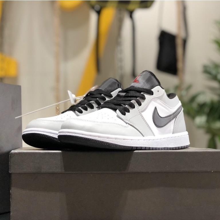 Giày Jordan 1 Low Smoke Grey, Giày thể thao JD1 Xám thấp nam nữ hot trend 2021 Full box bill