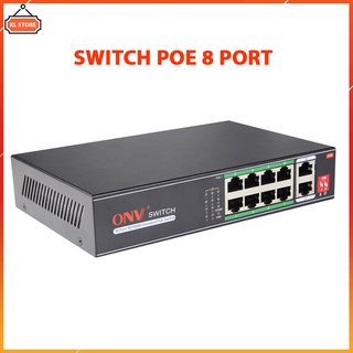 Mua  Mã 254ELSALE giảm 7% đơn 300K  Switch Poe 8 Port ONV H1108PLS 08 x 10/100Mbps Công Suất 65W