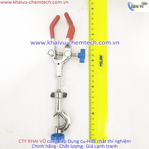 Kẹp 3 ngón (3 chấu) bằng hợp kim bền bỉ CÓ KHÓA Ở ĐẾ dài 22cm