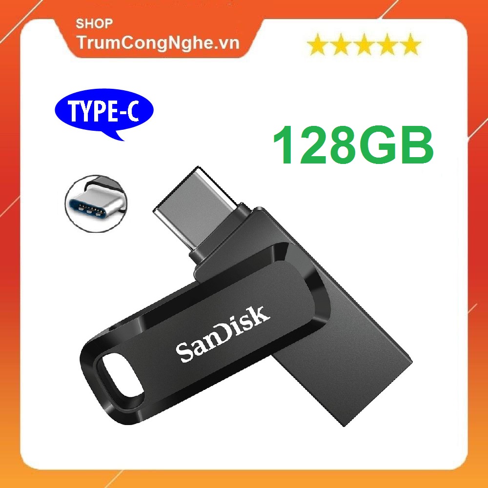 USB OTG 3.1 Gen 1 SanDisk 128GB SDDDC3 Ultra Dual Drive Go USB Type-C upto 150MB/s Tốc Độ Cao