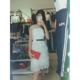 Đầm ren phối nơ