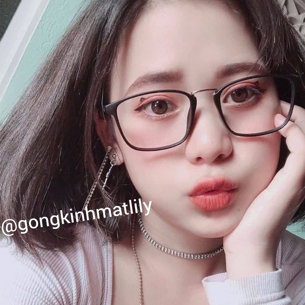 [Mã 2611THTRANG100K hoàn 10% xu đơn 99K] Gọng kính cận Lilyeyewear nhựa dẻo hàn mắt vuông nhiều màu sắc lựa chọn 210