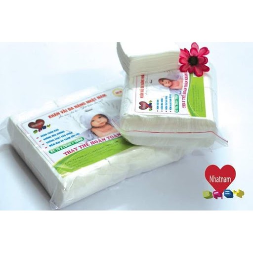 Khăn khô đa năng cho bé | Khăn vải khô đa năng Thương hiệu Nhật Nam - Gói 200gram | An toàn, cần thiết cho mẹ và bé