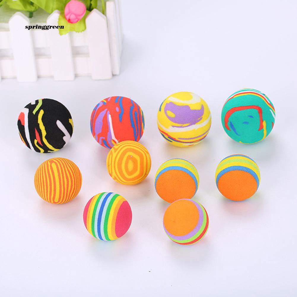 Set 10 Quả Bóng Nhiều Màu Sắc Dùng Làm Đồ Chơi Cho Mèo Cưng