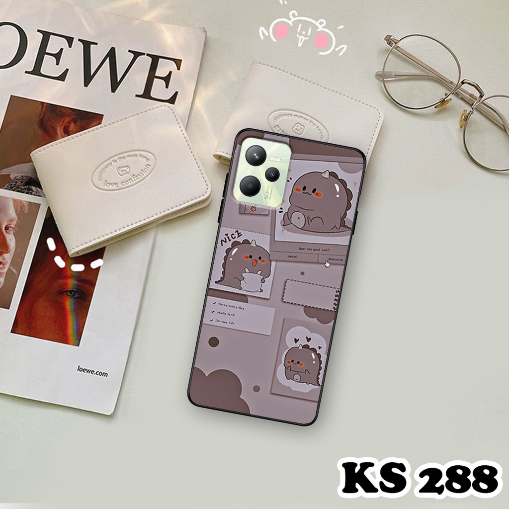Ốp lưng Oppo Realme C33 - Realme C35 - Ốp Oppo in hình khủng long DinoCute - Lưng nhám viền TPU