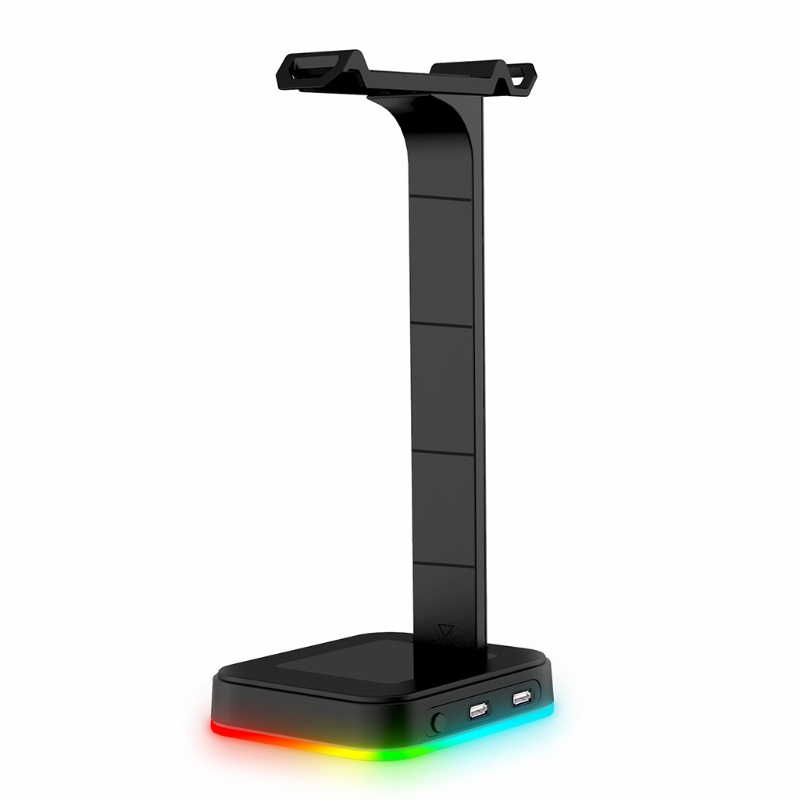 Giá Đỡ Tai Nghe Đa Năng 4 Trong 1 RGB Kèm 2 Cổng Sạc USB