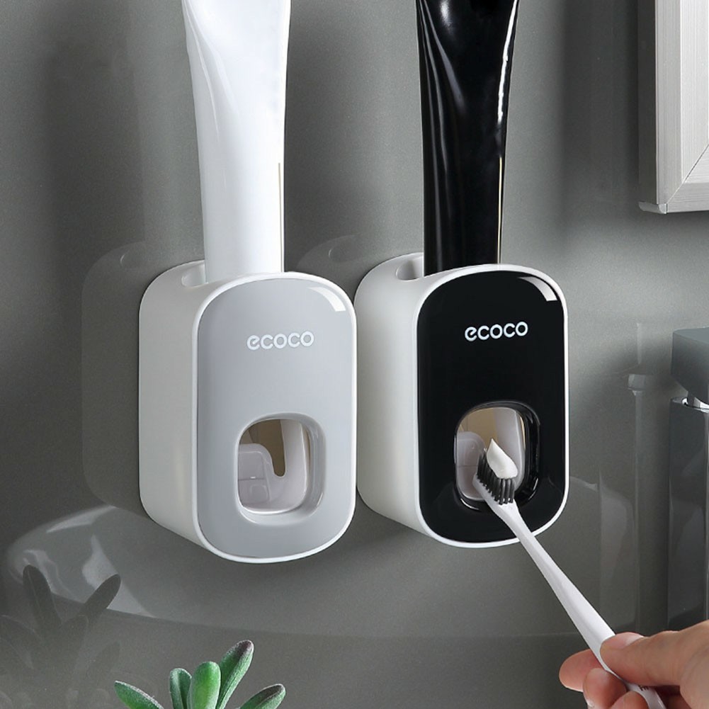 Kệ lấy kem đánh răng đựng bàn chải đánh răng đơn ECOCO sang trọng cao cấp - Nhả kem ecoco đơn mini mẫu mới