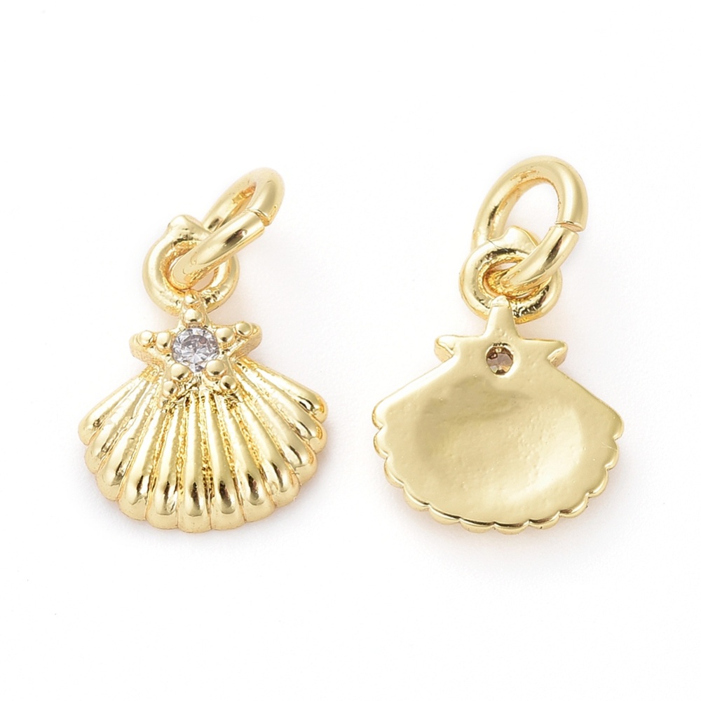 1 Mặt Vòng cổ Bằng Đồng Thau Đính Đá Zircon Dùng Làm Trang Sức DIY