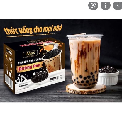 Trà sữa tự pha Ban Milk Tea (1 hộp gồm 8 gói trà sữa 22g + 8 gói trân châu 30g)