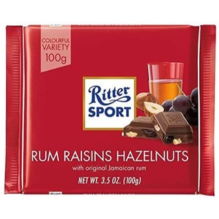 Socola nhân Rum nước Jamaica, nho khô và hạt dẻ Ritter Sport