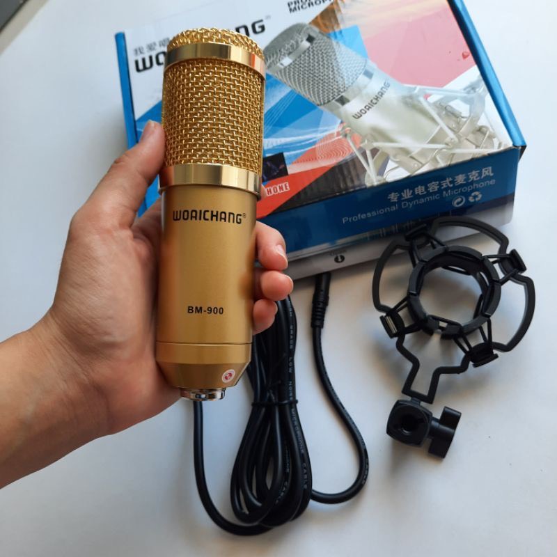 Combo thu âm Livestream Soundcard K600 và mic BM900 HOT Nhất 2022