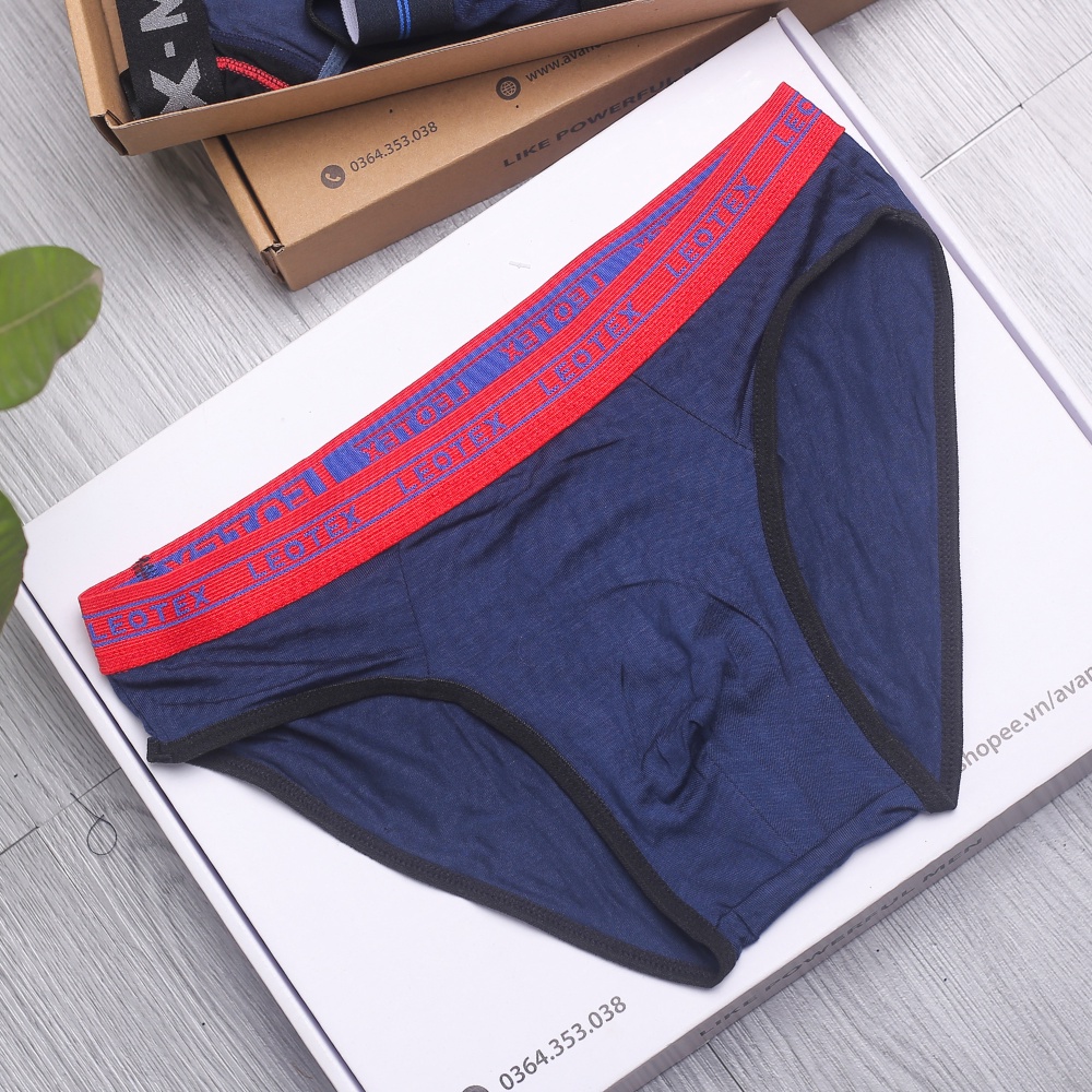Hộp 4 Quần Sịp Nam Tam Giác Cotton co giãn thoáng khí, thấm hút tốt mặc cực thoải mái Avanco