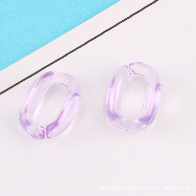 Set 20 nhẫn acrylic trong suốt nhiều màu sắc có thể tháo rời