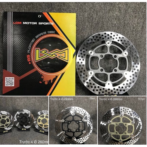 ĐĨA THẮNG  WAVE S110 / FULED  220mm -240 -260MM (4LỖ) LCM  / NCY ( TAIWAN )