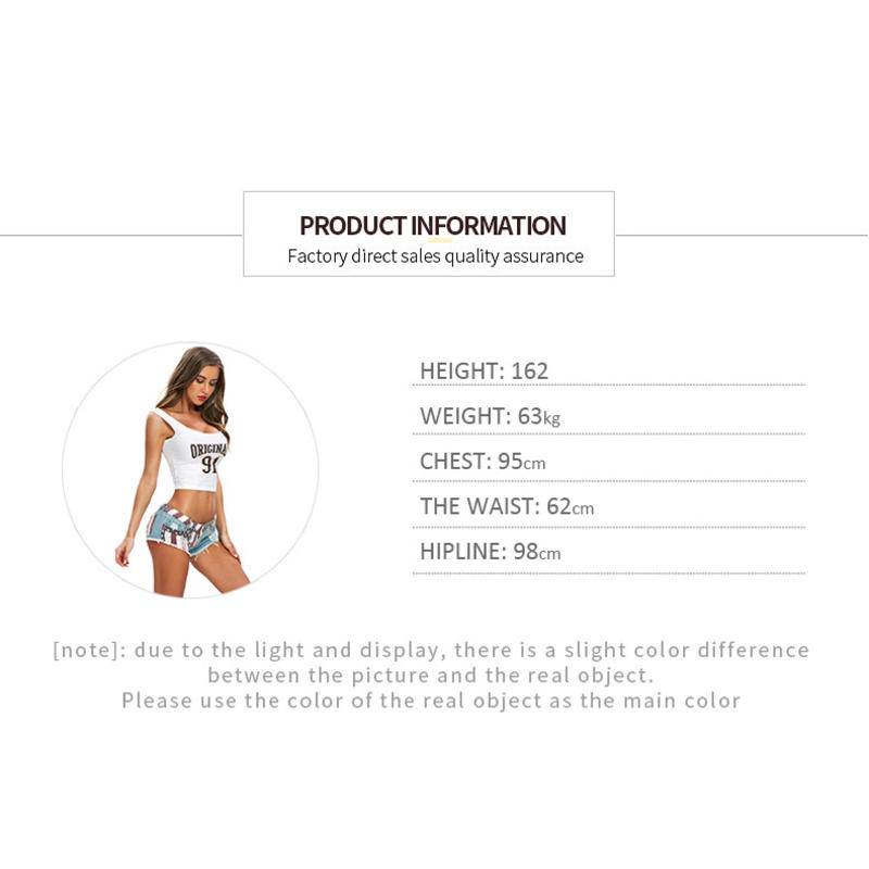 388# Quần short denim Siêu Ngắn Lưng Thấp Gợi Cảm Cho Nữ