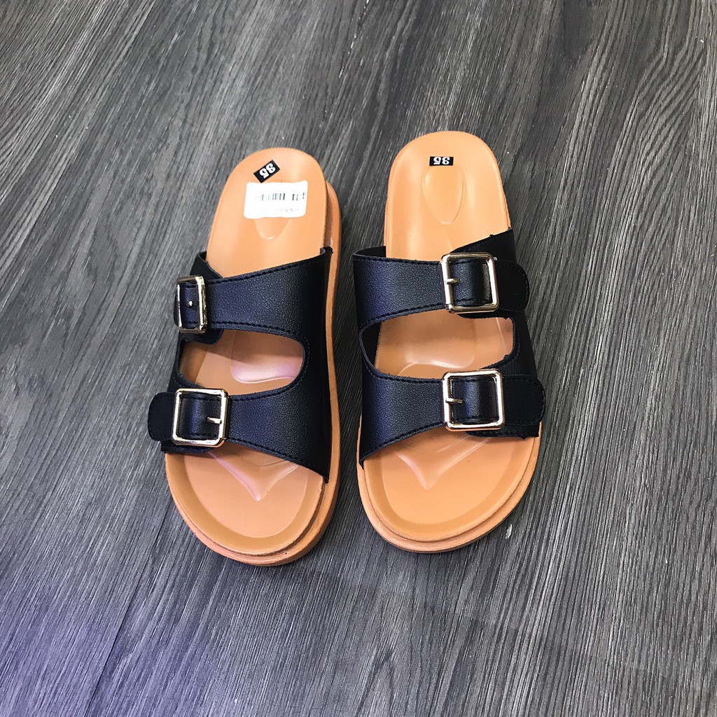 Dép xuồng bánh mì nữ 2 quai nhẹ bền chống nước