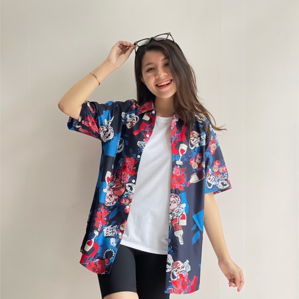 ÁO SƠ MI HOẠ TIẾT HOA MÀU CỰC ĐẸP , HOT 2021