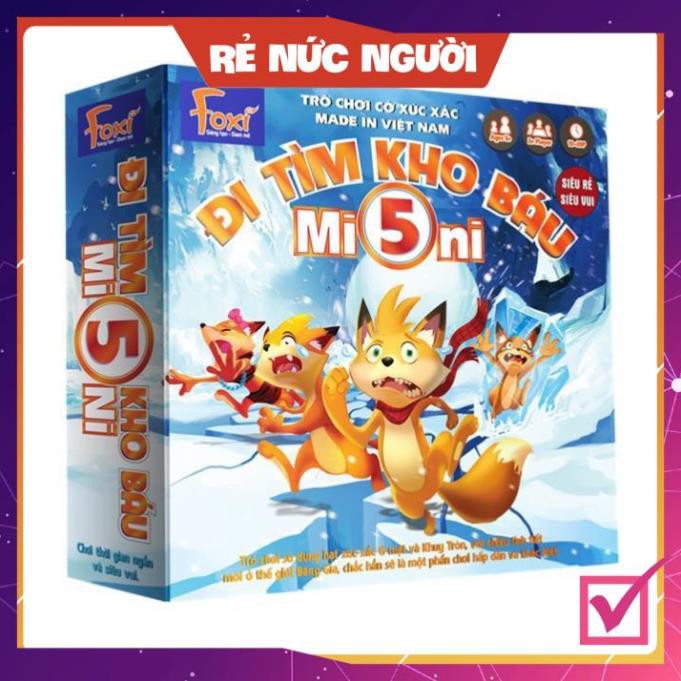 [SALE MÙA DỊCH] Board game-Đi tìm kho báu mini 5 Foxi-trò chơi chiến thuật-hài hước-siêu lầy-bổ ích và lý thú