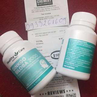Viên Uống Bổ Não Healthy Care Ginkgo Biloba Úc [date xa] mẫu mới - hộp 100 viên