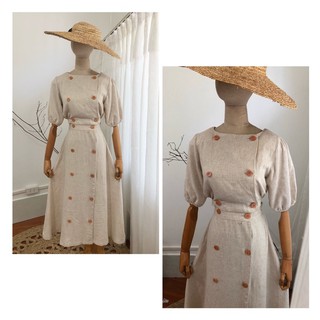 Set Áo và Chân váy midi Linen