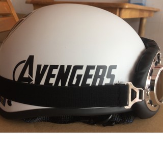 Combo mũ nửa đầu Avengers kèm kính phi công