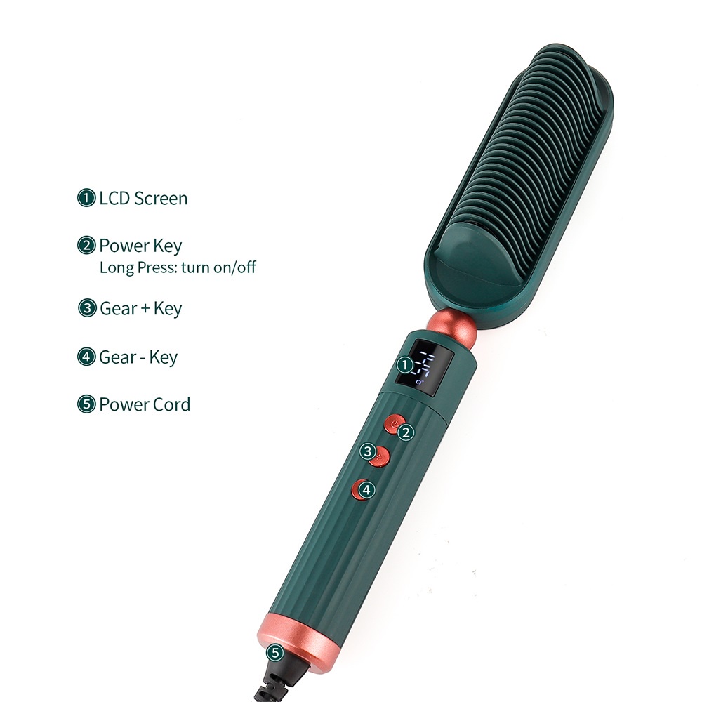 Lược chải tóc thẳng và uốn xoăn FOREVERLILY hoạt động điện nhanh chóng không làm hỏng tóc tiện lợi