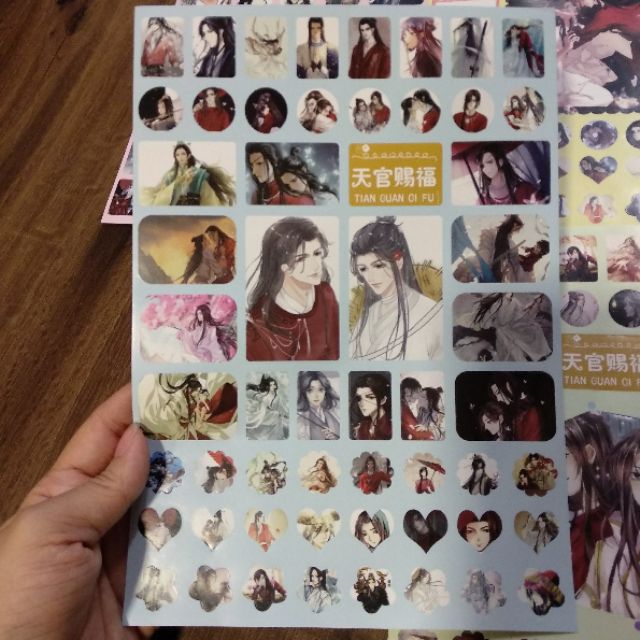 Set 4 tấm sticker Thiên Quan Tứ Phúc