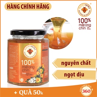 Mật ong nguyên chất Honimore Hoa Cao Nguyên 360g - 100% mật ong rừng tăng cường sức đề kháng, bồi bổ sức khỏe