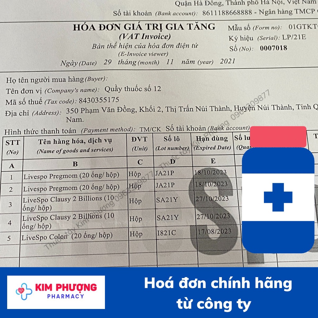 Men vi sinh LiveSpo Pregmom 60 tỷ bào tử lợi khuẩn hỗ trợ giảm táo bón rối loạn tiêu hóa cho trẻ - Hộp 20 ống x 5ml