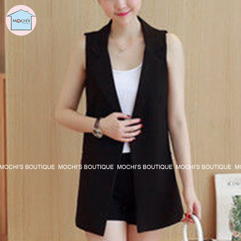 Áo blazer nữ công sở, mẫu áo vest nữ công sở không tay, kiểu dáng đơn giản dễ mặc-M1600 | BigBuy360 - bigbuy360.vn