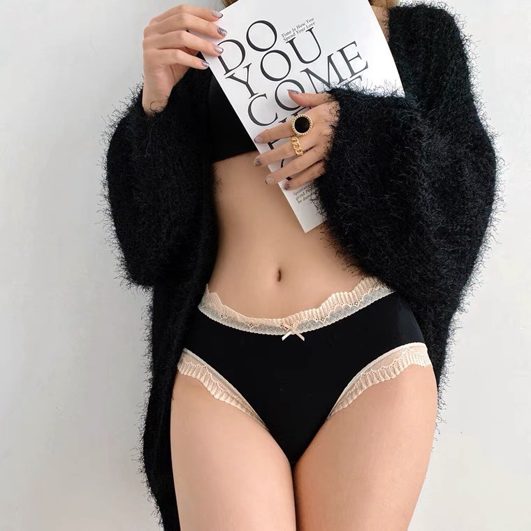 Quần lót cotton viền ren quý tộc B2 | BigBuy360 - bigbuy360.vn