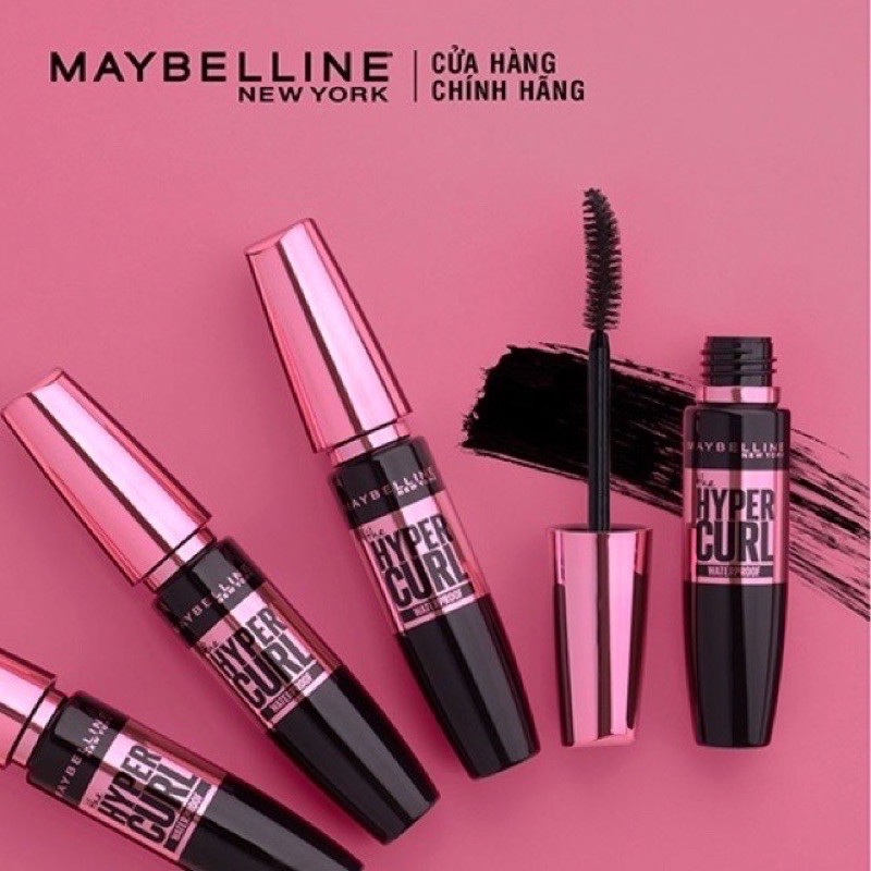 Mascara Maybelline The Hyper Curl Volum Express Waterproof - Very Black