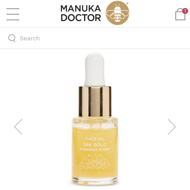 Dầu dưỡng da mặt vàng 24K Manuka Doctor 24K Gold Face Oil 12ml - UK (Anh Quốc)