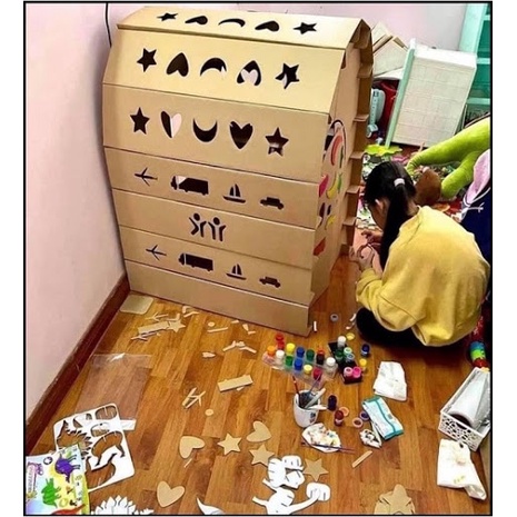 NHÀ GIẤY - NHÀ BẰNG BÌA CARTON - MÓN QUÀ TUYỆT VỜI CHO TUỔI THƠ CỦA BÉ YÊU ( Shopgiadung102 ) | BigBuy360 - bigbuy360.vn