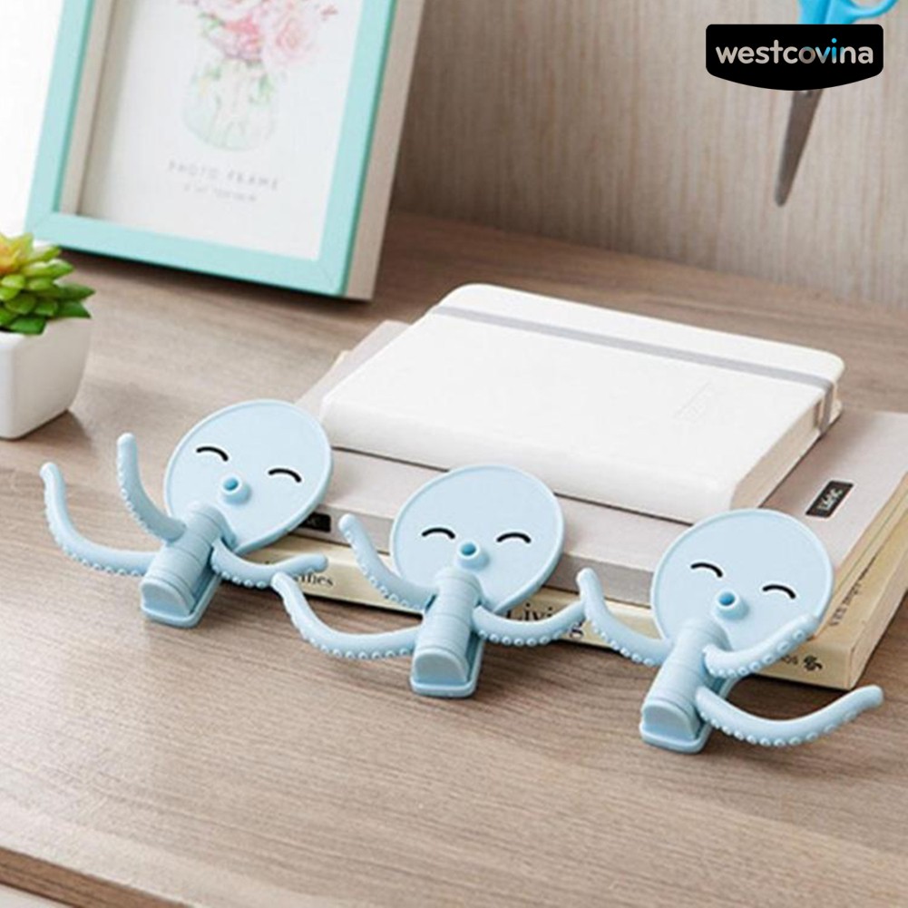 Móc treo đồ dán tường hình bạch tuộc dễ thương