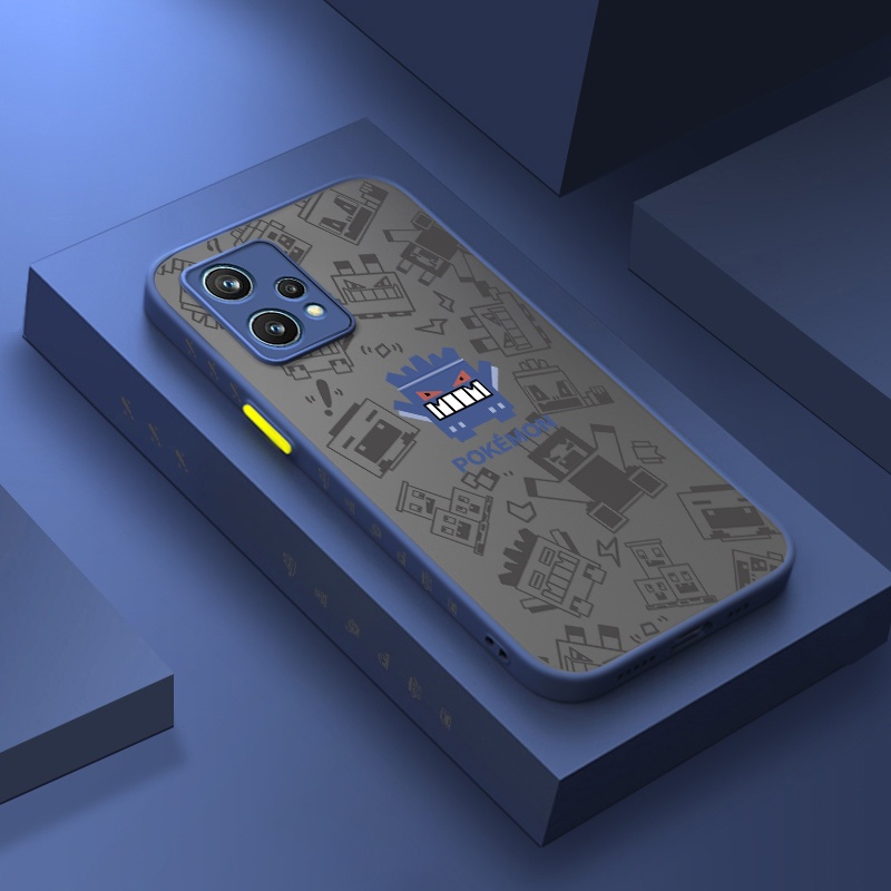 Ốp Điện Thoại Nhựa Cứng Trong Suốt Bề Mặt Nhám In Hình Quái Vật Pixel Cho Realme 9 Pro Plus Narzo 50 Pro V25 Q5 5G