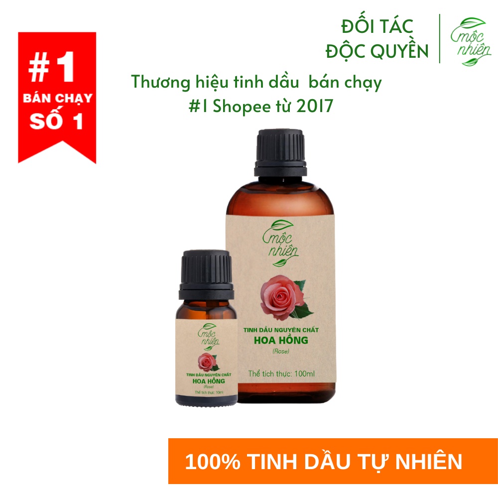 [Mã LIFEHLDEC giảm 10% đơn 99k] Tinh dầu Hoa Hồng Mộc Nhiên nguyên chất có kiểm định | tinh dau hoa hong