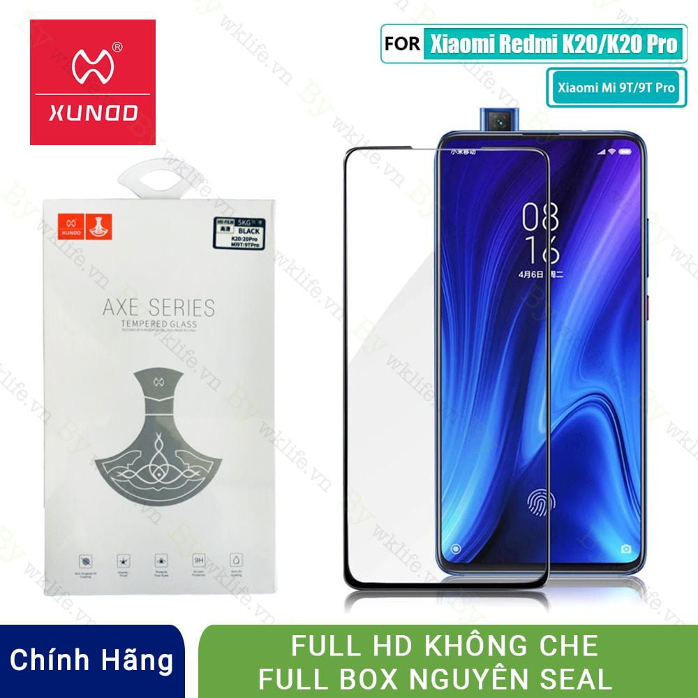KÍNH CƯỜNG LỰC REDMI K20 - K20PRO - Full màn hình -9D -9H
